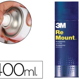 Pegamento adhesivo en spray Scotch Re Mount 400ml. Reposicionable